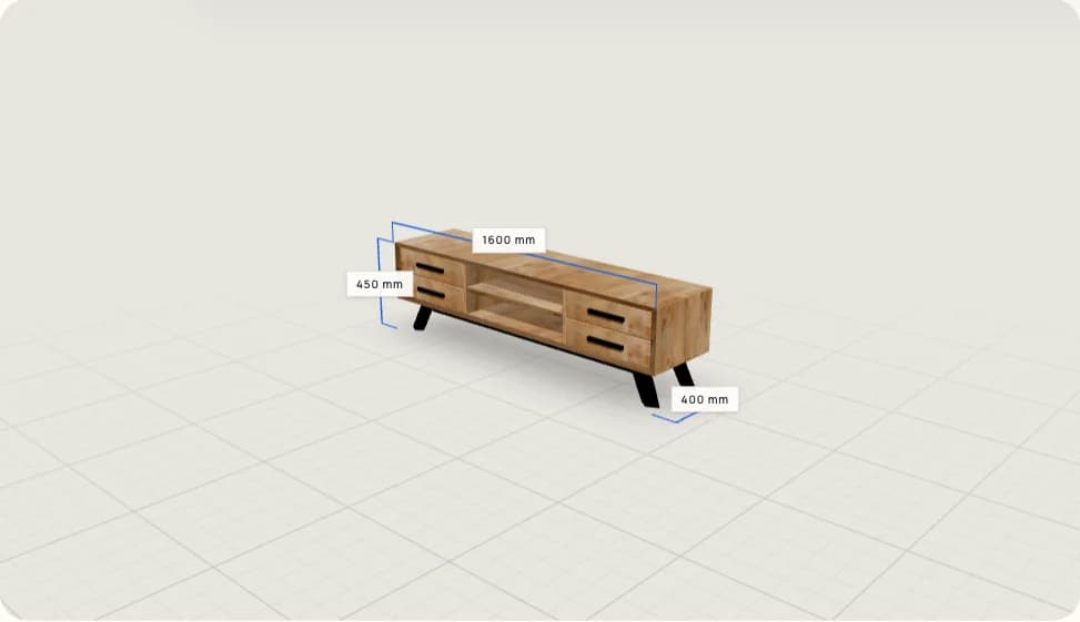 3D model: TV stolík